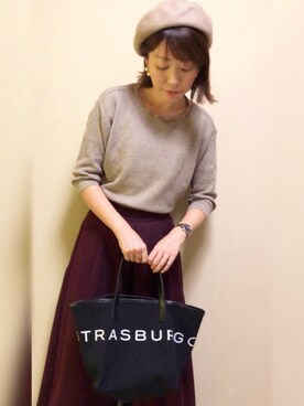 「STRAS BURGO（ストラスブルゴ）のアイテム」を使った、mammamyuさん（レディース・164cm）の秋コーディネート