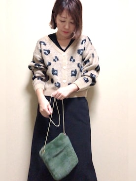 「FIL DE FER（フィルデフェール）のアイテム（スカート）」を使った、mammamyuさん（レディース・164cm）の秋コーディネート