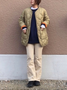 「TODAYFUL（トゥデイフル）のアイテム（ミリタリージャケット）」を使った、mammamyuさん（レディース・164cm）の冬コーディネート