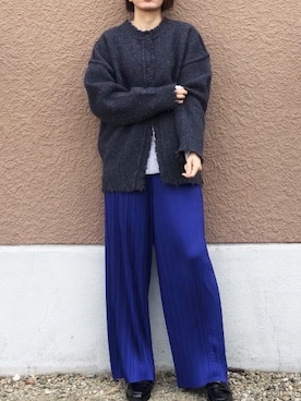 TODAYFUL ブルー 長袖カーディガン TODAYFULのカーディガン/ボレロ（ブルー系）を使った人気