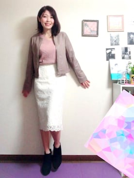 「アイテム（ブーティ）」を使った、mooochanさん（レディース・165cm）の秋コーディネート
