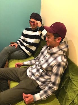 「semoh（セモー）のアイテム（帽子）」を使った、Keisuke Yamamotoさん（メンズ・173cm）の春コーディネート