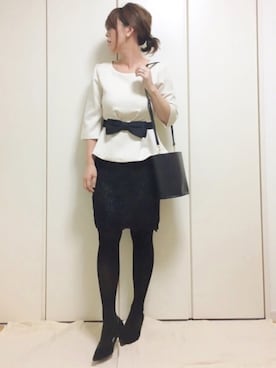 「CIAOPANIC TYPY（チャオパニックティピー）の２WAYバケツバッグ（ショルダーバッグ）」を使った、♥︎ 𝕃𝕆𝕍𝔼 ♥︎さん（レディース・163cm）の春コーディネート