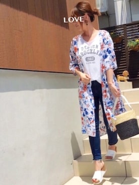 「シャツディガン」｜♥︎ 𝕃𝕆𝕍𝔼 ♥︎さん（レディース・163cm）の春コーディネート