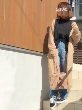 ♥︎ 𝕃𝕆𝕍𝔼 ♥︎さん（レディース・163cm）の冬コーディネート