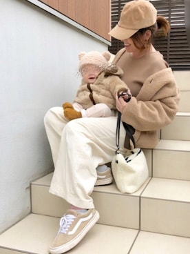 「A BAG OF CHIPS（アバッグオブチップス）のアイテム」を使った、♥︎ 𝕃𝕆𝕍𝔼 ♥︎さん（レディース・163cm）の冬コーディネート