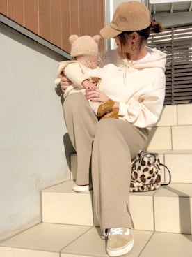 「H&M DIVIDED（エイチアンドエム　ディヴァイデッド）のアイテム（アクセサリー）」を使った、♥︎ 𝕃𝕆𝕍𝔼 ♥︎さん（レディース・163cm）の冬コーディネート