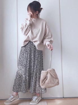 「H&M DIVIDED（エイチアンドエム　ディヴァイデッド）のアイテム（アクセサリー）」を使った、♥︎ 𝕃𝕆𝕍𝔼 ♥︎さん（レディース・163cm）の冬コーディネート