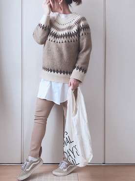 「スリットレギンス」｜「アイテム（アクセサリー）」を使った、♥︎ 𝕃𝕆𝕍𝔼 ♥︎さん（レディース・163cm）の冬コーディネート