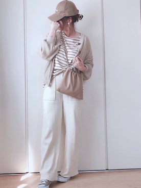 「pairpair」｜「アイテム（帽子）」を使った、♥︎ 𝕃𝕆𝕍𝔼 ♥︎さん（レディース・163cm）の春コーディネート