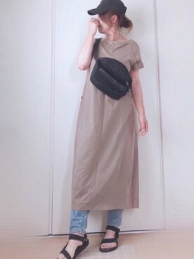 「archives（アルシーヴ）のアイテム（帽子）」を使った、♥︎ 𝕃𝕆𝕍𝔼 ♥︎さん（レディース・163cm）の夏コーディネート