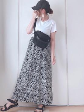 「archives（アルシーヴ）のアイテム（帽子）」を使った、♥︎ 𝕃𝕆𝕍𝔼 ♥︎さん（レディース・163cm）の夏コーディネート