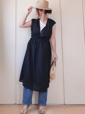 「カシュクール」｜「アイテム（ビーチサンダル）」を使った、♥︎ 𝕃𝕆𝕍𝔼 ♥︎さん（レディース・163cm）の夏コーディネート