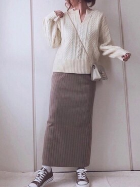 ♥︎ 𝕃𝕆𝕍𝔼 ♥︎さん（レディース・163cm）の秋コーディネート