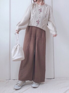 ♥︎ 𝕃𝕆𝕍𝔼 ♥︎さん（レディース・163cm）の秋コーディネート