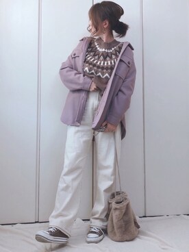 ♥︎ 𝕃𝕆𝕍𝔼 ♥︎さん（レディース・163cm）の冬コーディネート