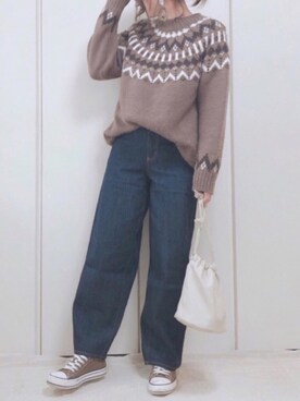 「Bou Jeloud（ブージュルード）のアイテム（アクセサリー）」を使った、♥︎ 𝕃𝕆𝕍𝔼 ♥︎さん（レディース・163cm）の冬コーディネート