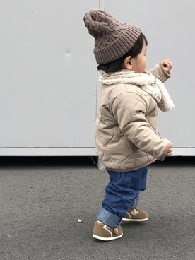 ♥︎ 𝕃𝕆𝕍𝔼 ♥︎さん（キッズ・80cm）の冬コーディネート