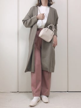 「GOLDY（ゴールディ）のニュアンス カーブ アシンメトリー イヤリング（イヤリング）」を使った、♥︎ 𝕃𝕆𝕍𝔼 ♥︎さん（レディース・163cm）の春コーディネート