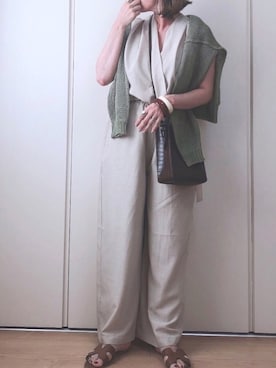 「カシュクール」｜「アイテム（サロペット/オーバーオール）」を使った、♥︎ 𝕃𝕆𝕍𝔼 ♥︎さん（レディース・163cm）の春コーディネート