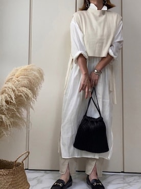 「ラブアンドピース2020」｜「アイテム（シャツワンピース）」を使った、♥︎ 𝕃𝕆𝕍𝔼 ♥︎さん（レディース・163cm）の秋コーディネート