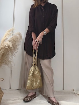 「AmbreNeige」｜「アイテム（その他シューズ）」を使った、♥︎ 𝕃𝕆𝕍𝔼 ♥︎さん（レディース・163cm）の秋コーディネート