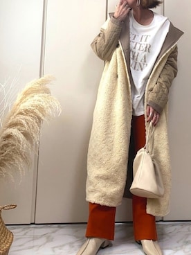 「EMMA  CLOTHES」｜「アイテム（その他アウター）」を使った、♥︎ 𝕃𝕆𝕍𝔼 ♥︎さん（レディース・163cm）の秋コーディネート