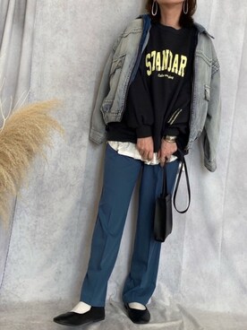 「SVEC（シュベック）のカンフーシューズ kung fu Shoes / ストラップパンプス（バレエシューズ）」を使った、♥︎ 𝕃𝕆𝕍𝔼 ♥︎さん（レディース・163cm）の冬コーディネート