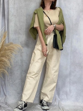 「コンバンース」｜♥︎ 𝕃𝕆𝕍𝔼 ♥︎さん（レディース・163cm）の春コーディネート