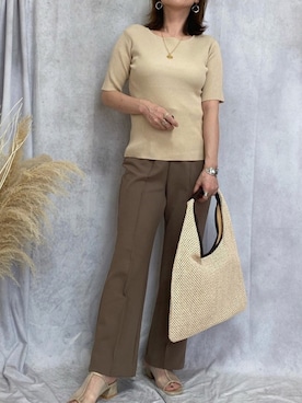 「MAMACASAR（ママカサル）のアイテム」を使った、♥︎ 𝕃𝕆𝕍𝔼 ♥︎さん（レディース・163cm）の春コーディネート