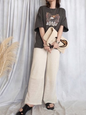 「MAMACASAR（ママカサル）のアイテム」を使った、♥︎ 𝕃𝕆𝕍𝔼 ♥︎さん（レディース・163cm）の春コーディネート