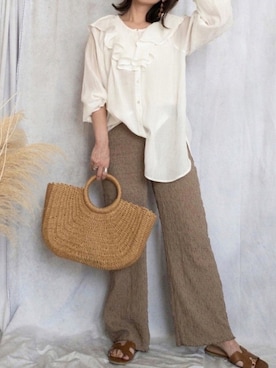 ♥︎ 𝕃𝕆𝕍𝔼 ♥︎さん（レディース・163cm）の春コーディネート