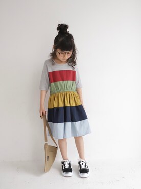 「アイテム（ワンピース/ドレス）」を使った、antiquatoy  officialさん（キッズ・120cm）の春コーディネート
