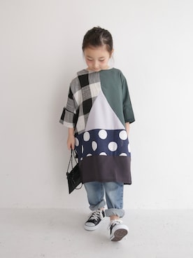 「アイテム（ワンピース/ドレス）」を使った、antiquatoy  officialさん（キッズ・110cm）の春コーディネート