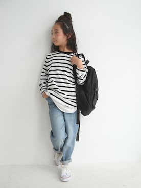 「アイテム（Tシャツ/カットソー）」を使った、antiquatoy  officialさん（キッズ・125cm）の夏コーディネート