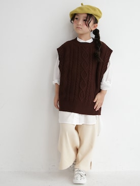 「アイテム（ベスト）」を使った、antiquatoy  officialさん（キッズ・110cm）の夏コーディネート