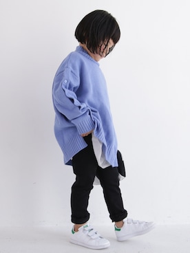 「アイテム（ニット/セーター）」を使った、antiquatoy  officialさん（キッズ・100cm）の秋コーディネート