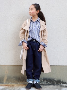 「アイテム（パンツ）」を使った、antiquatoy  officialさん（キッズ・130cm）の春コーディネート