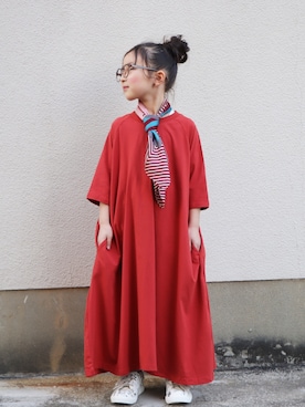 「アイテム（ワンピース/ドレス）」を使った、antiquatoy  officialさん（キッズ・120cm）の春コーディネート