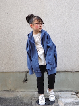 「アイテム（パーカー）」を使った、antiquatoy  officialさん（キッズ・120cm）の春コーディネート