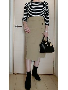「メチャカリ」｜「アイテム（ジャケット/アウター）」を使った、みぃさん（レディース・161cm）の冬コーディネート