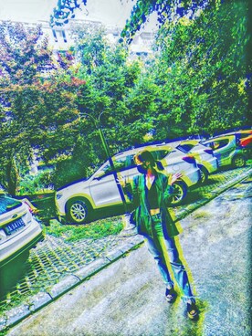 「URBAN RESEARCH（アーバンリサーチ）のアイテム（アンサンブル）」を使った、穿着高跟鞋流浪D猫さん（レディース・157cm）の夏コーディネート