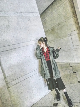 「iT（イット）のアイテム（ジャケット/アウター）」を使った、穿着高跟鞋流浪D猫さん（レディース・157cm）の秋コーディネート