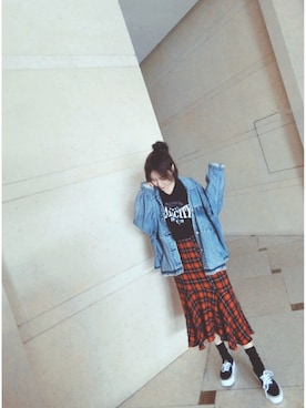 「DAZZLE（ダズル）のアイテム（ジャケット/アウター）」を使った、穿着高跟鞋流浪D猫さん（レディース・157cm）の秋コーディネート