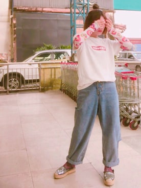 「DAZZLE（ダズル）のアイテム」を使った、穿着高跟鞋流浪D猫さん（レディース・157cm）の春コーディネート