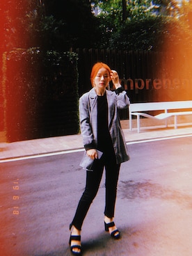 「DAZZLE（ダズル）のアイテム」を使った、穿着高跟鞋流浪D猫さん（レディース・157cm）の夏コーディネート