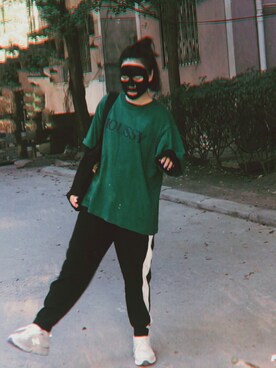 「DAZZLE（ダズル）のアイテム」を使った、穿着高跟鞋流浪D猫さん（レディース・157cm）の夏コーディネート