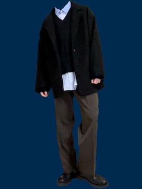 「アイテム（リング）」を使った、Ryo10さん（メンズ・175cm・20代）の冬コーディネート