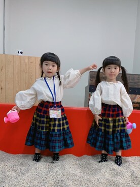 「アイテム（スカート）」を使った、Barbie Wawa さん（キッズ・90cm）の春コーディネート