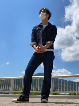 「PONY（ポニー）のアイテム」を使った、ケイトさん（メンズ・175cm）の春コーディネート